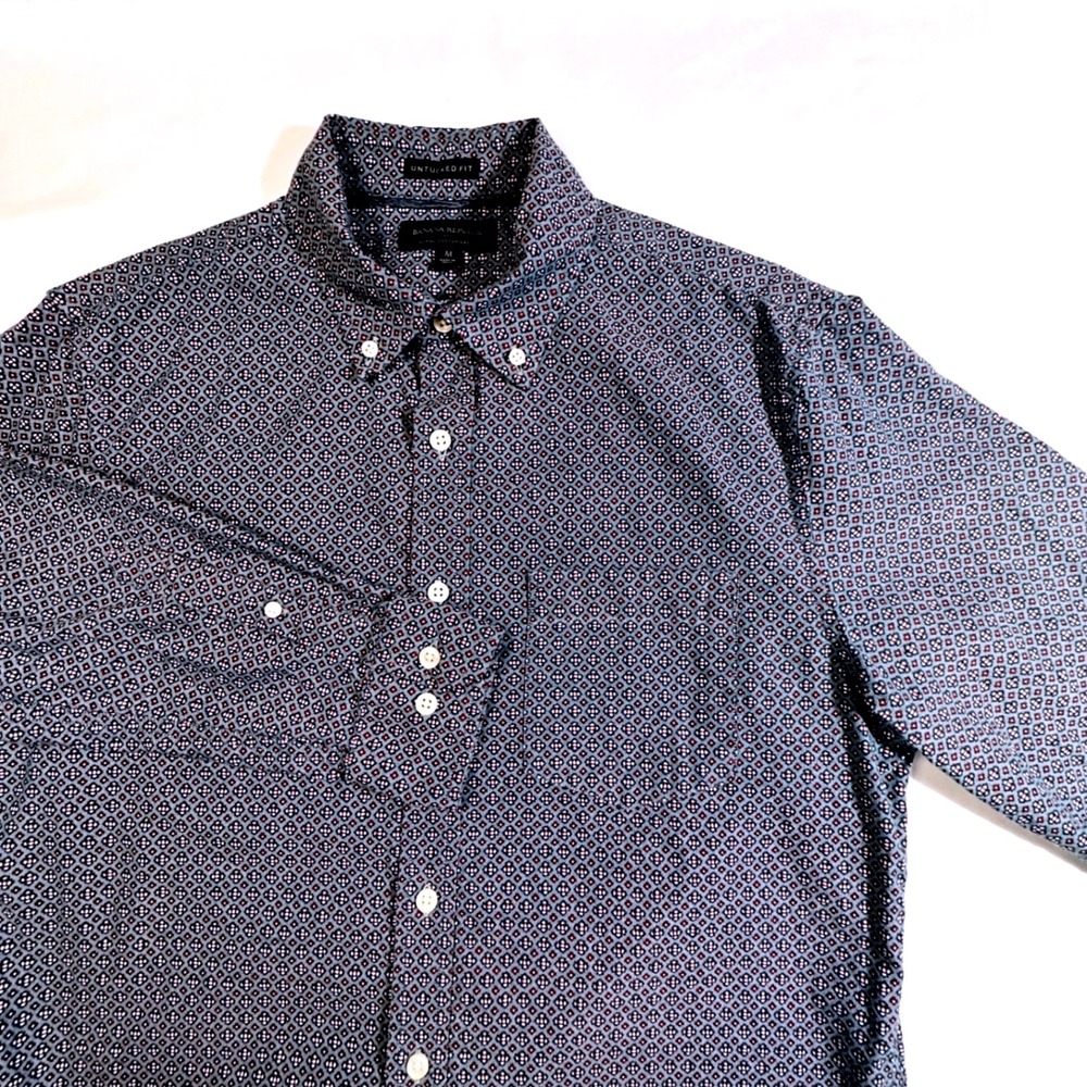 Banana Republic Mens Button Down Shirt Untucked Fit Organic Cotton Small